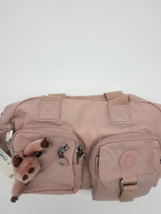 Kipling Handbags - Kipling Dusty Rose Nylon Shoulder Bag with Monkey Charm